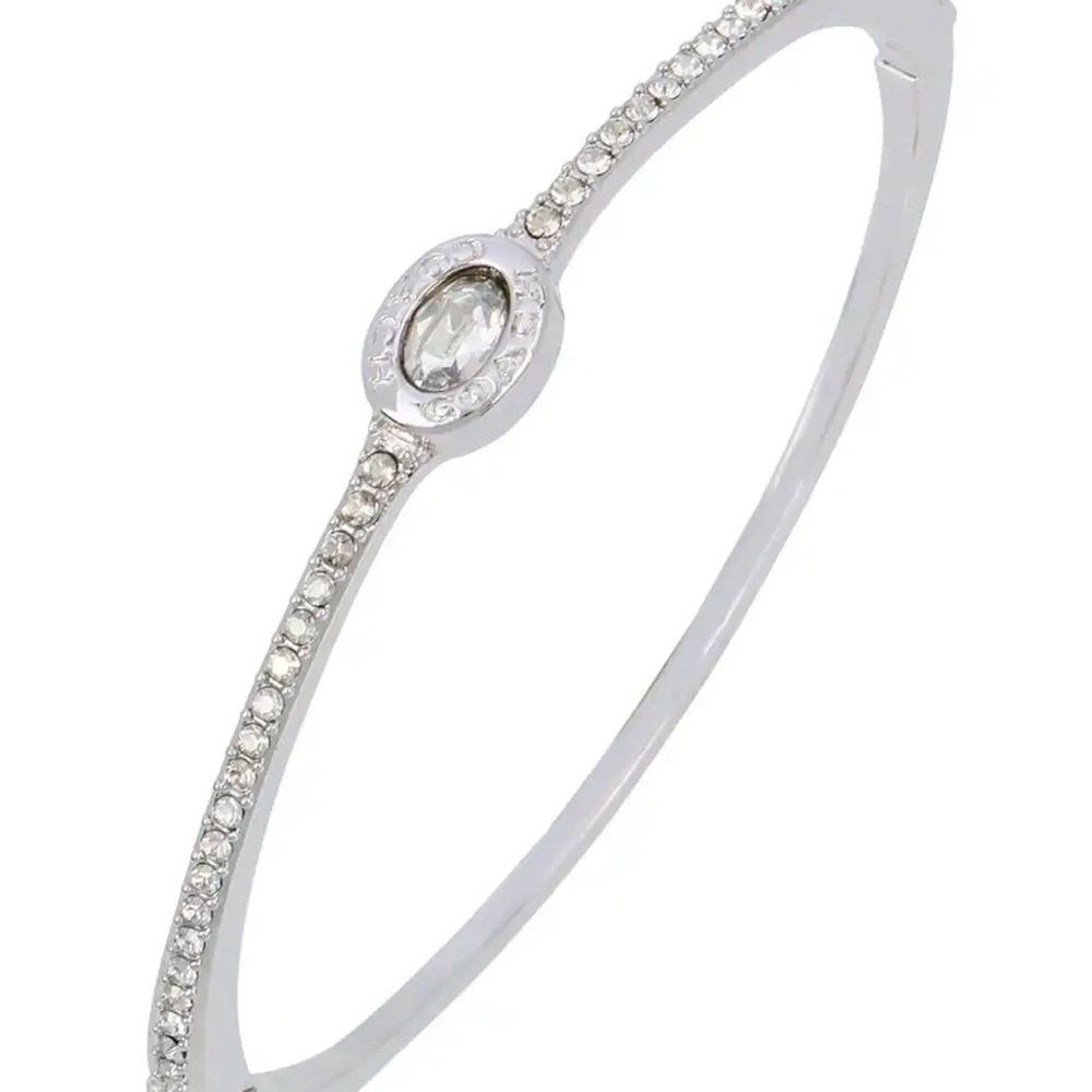 Coach Silver Bangle with Crystal Detail